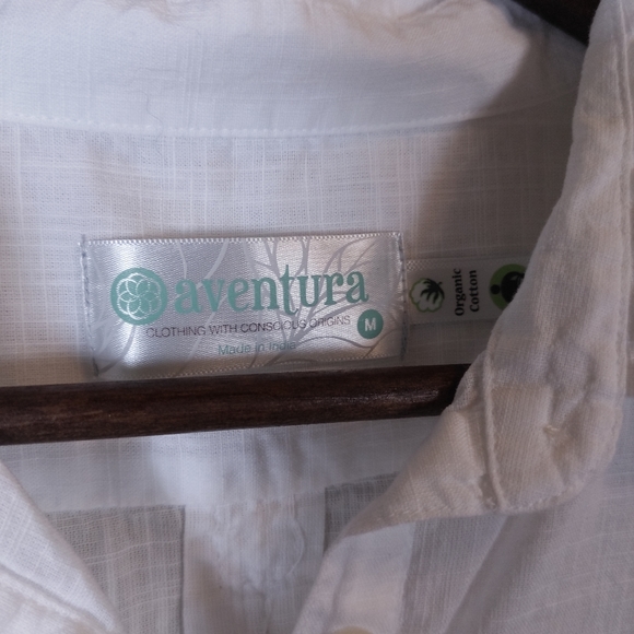 Aventura Organic Cotton Sheer Button Up Top - Women's Size Medium - Picture 4 of 9